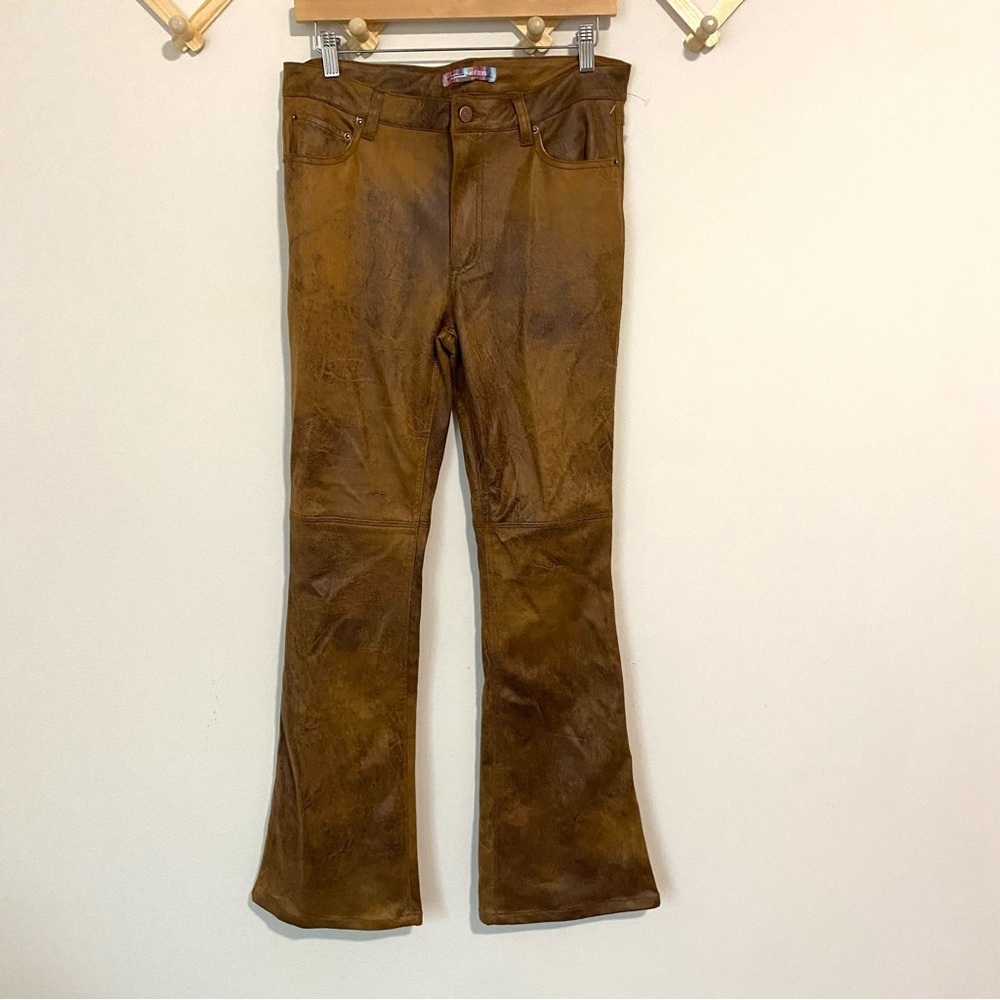 Urban Outfitters Brown Faux Leather Flare Pants size 28